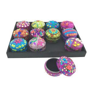 Glitterdoosje rond klein