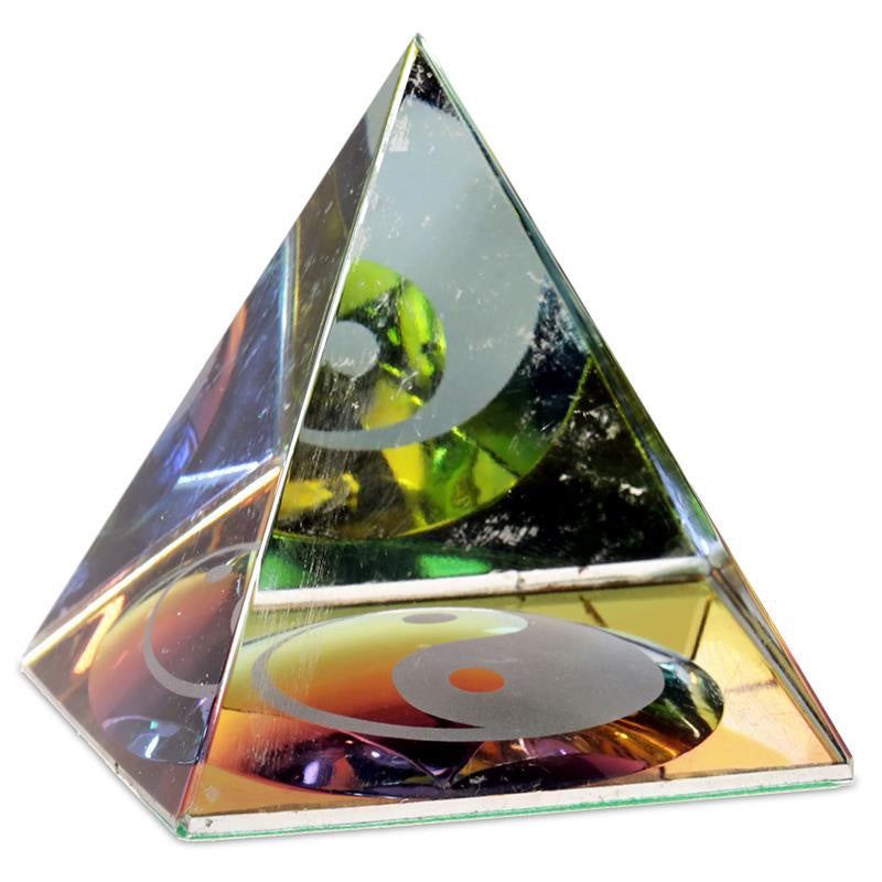 Kristal Piramide Yin Yang 4cm