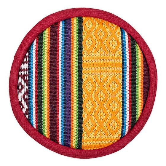 Klankschaalkussen plat Tribal design 15.5 cm