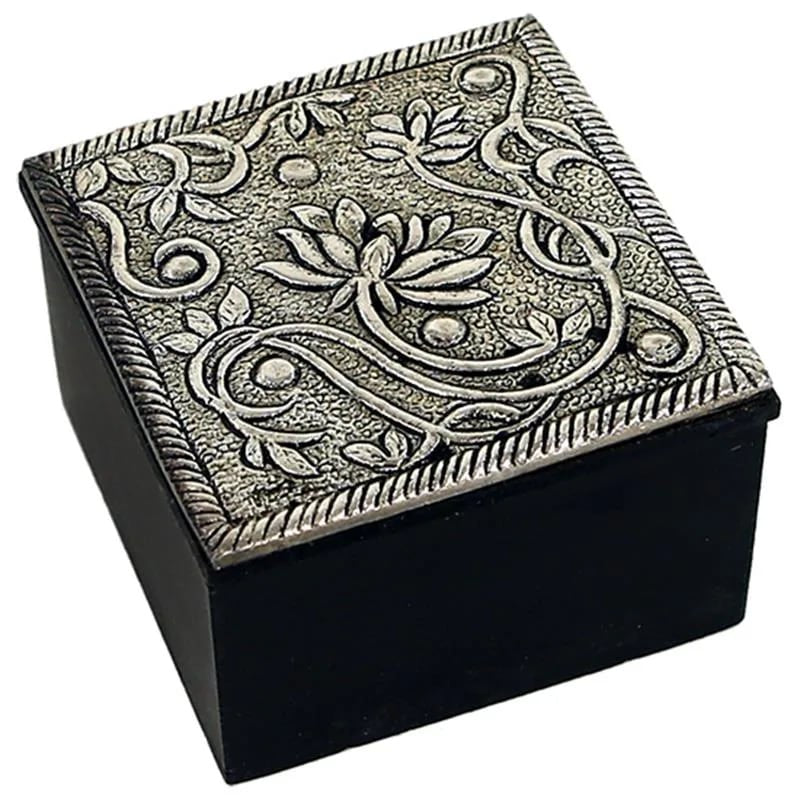 Sieradendoosje lotus zilver