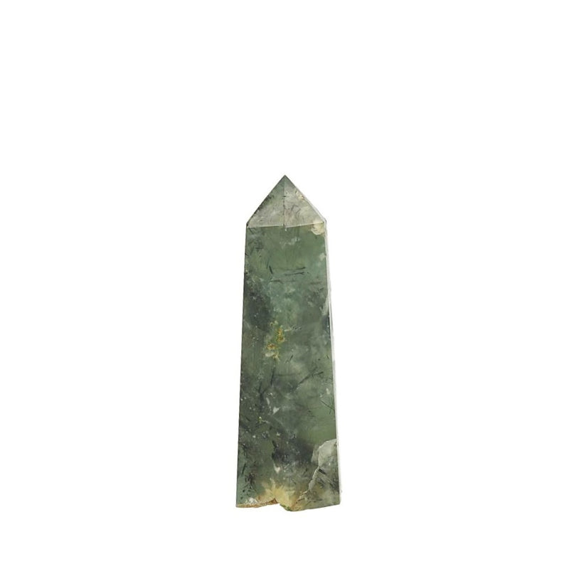 Prehniet met Toermalijn Obelisk - 1