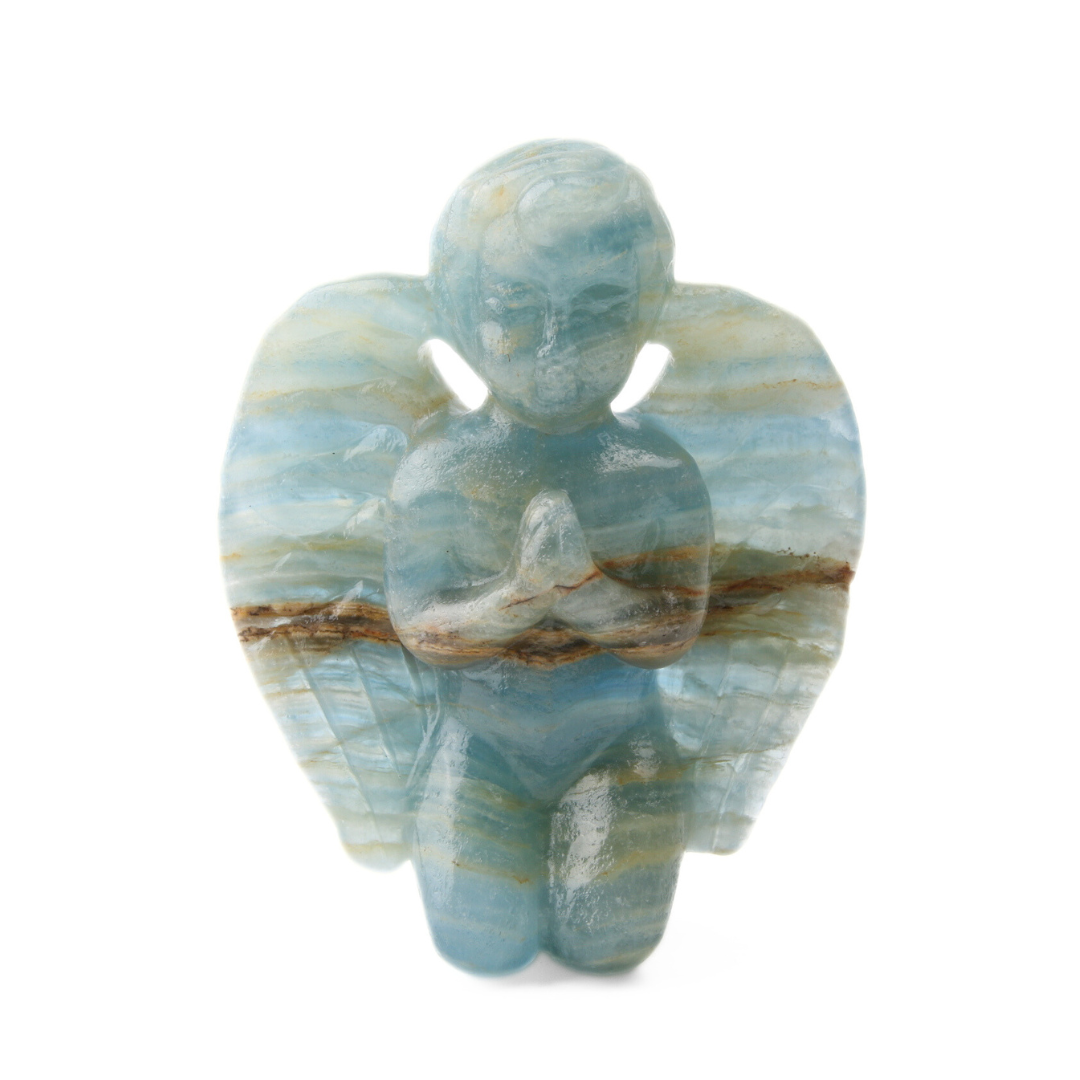 Blauwe onyx engel biddend