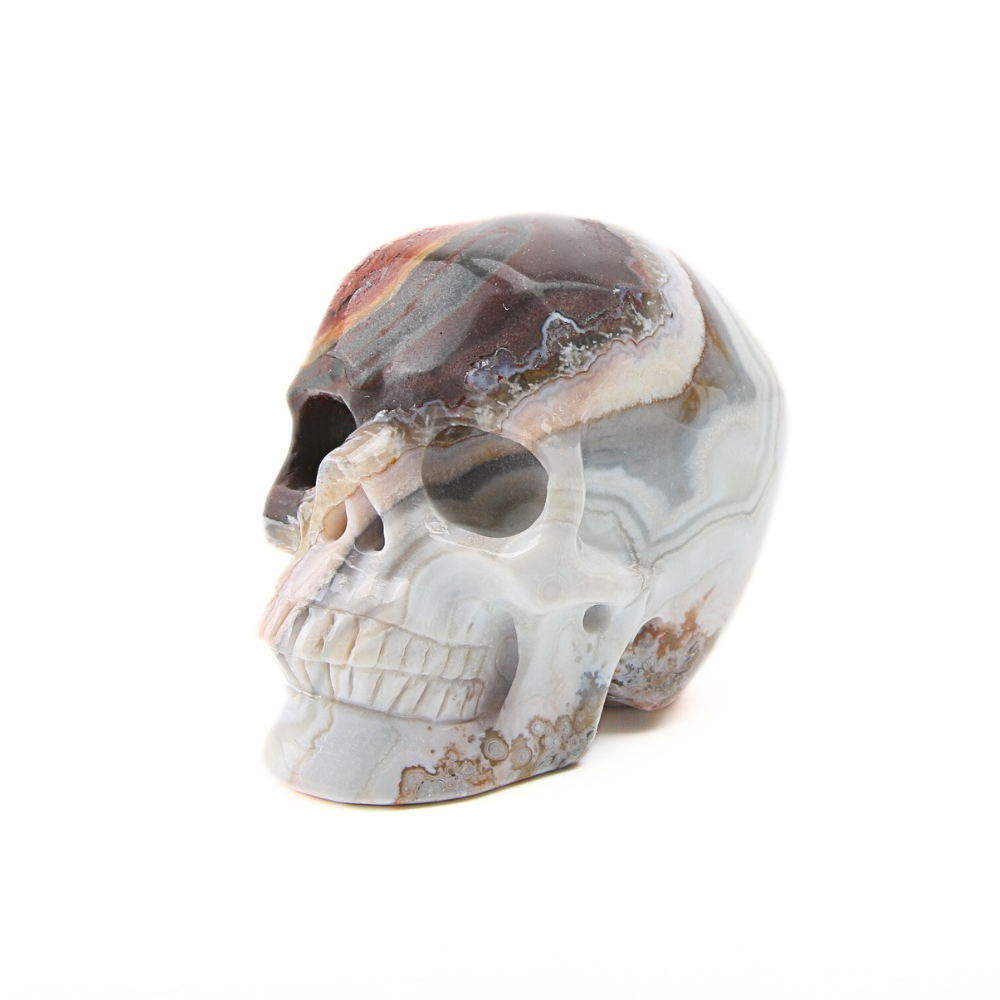 Agaat Crazy Lace Skull - 1