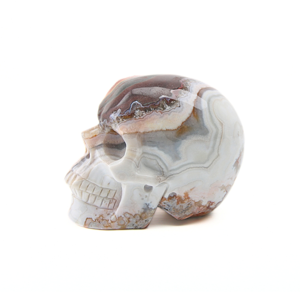 Agaat Crazy Lace Skull - 1