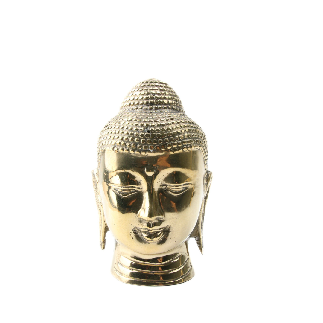 Boeddha Hoofd Brass Plated