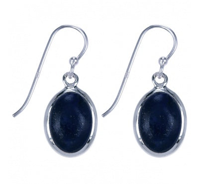 Zilveren oorbellen Lapis Lazuli - 4