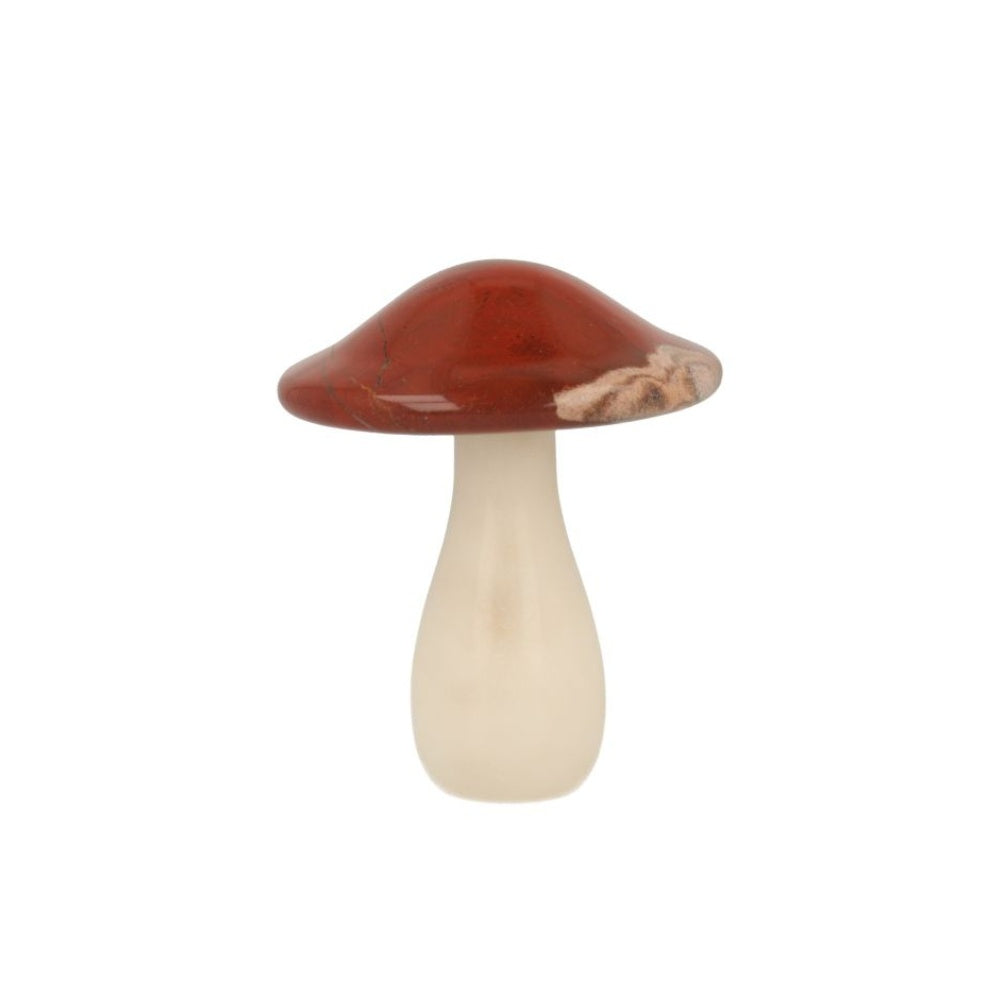 Jaspis Rood met Jade Ivory Paddenstoel - 8