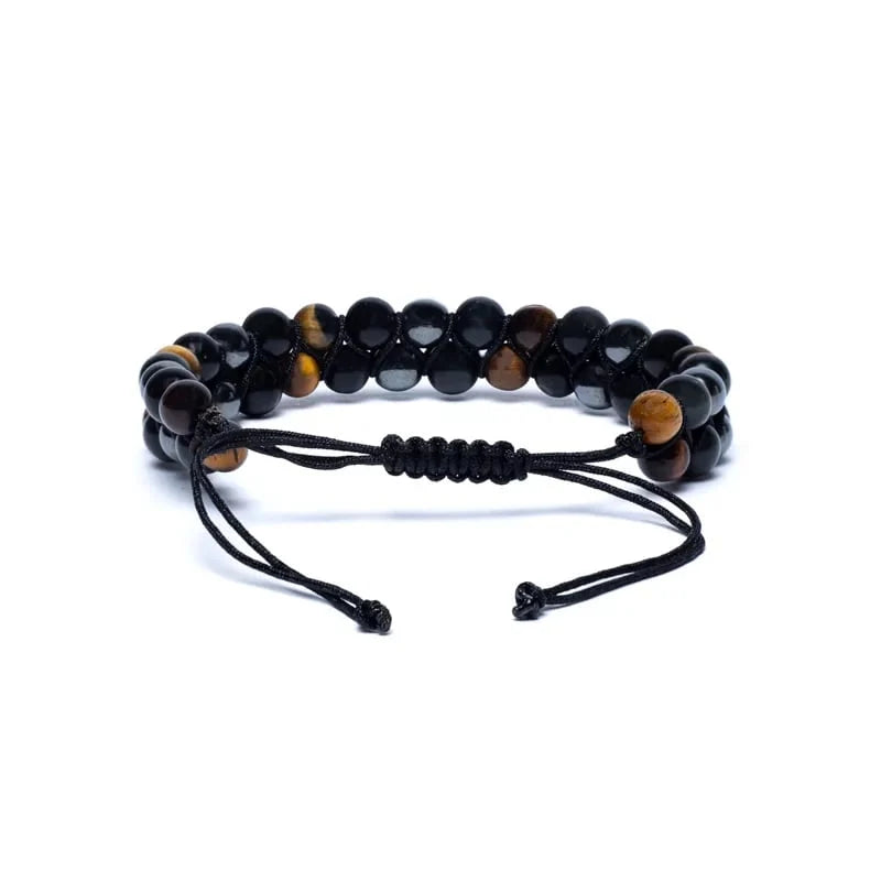 Edelsteen Armband Hematiet, Obsidiaan & Tijgeroog