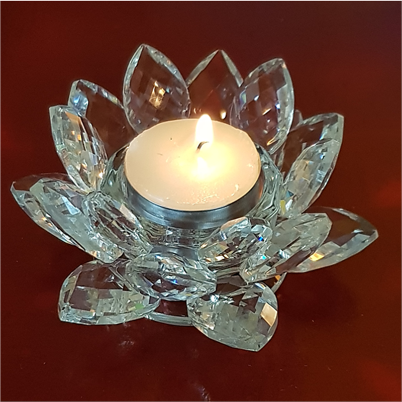Lotus kaarshouder kristal M