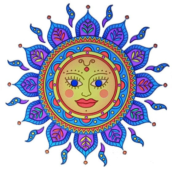 Raamsticker Gouden Zon - 14 cm