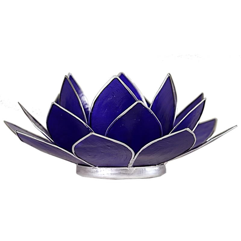 Lotus sfeerlicht indigo 6e chakra zilverrand *