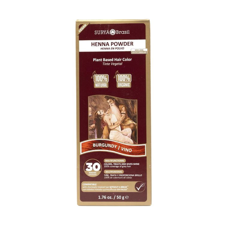 Surya Brasil Henna haarverf poeder burgundy