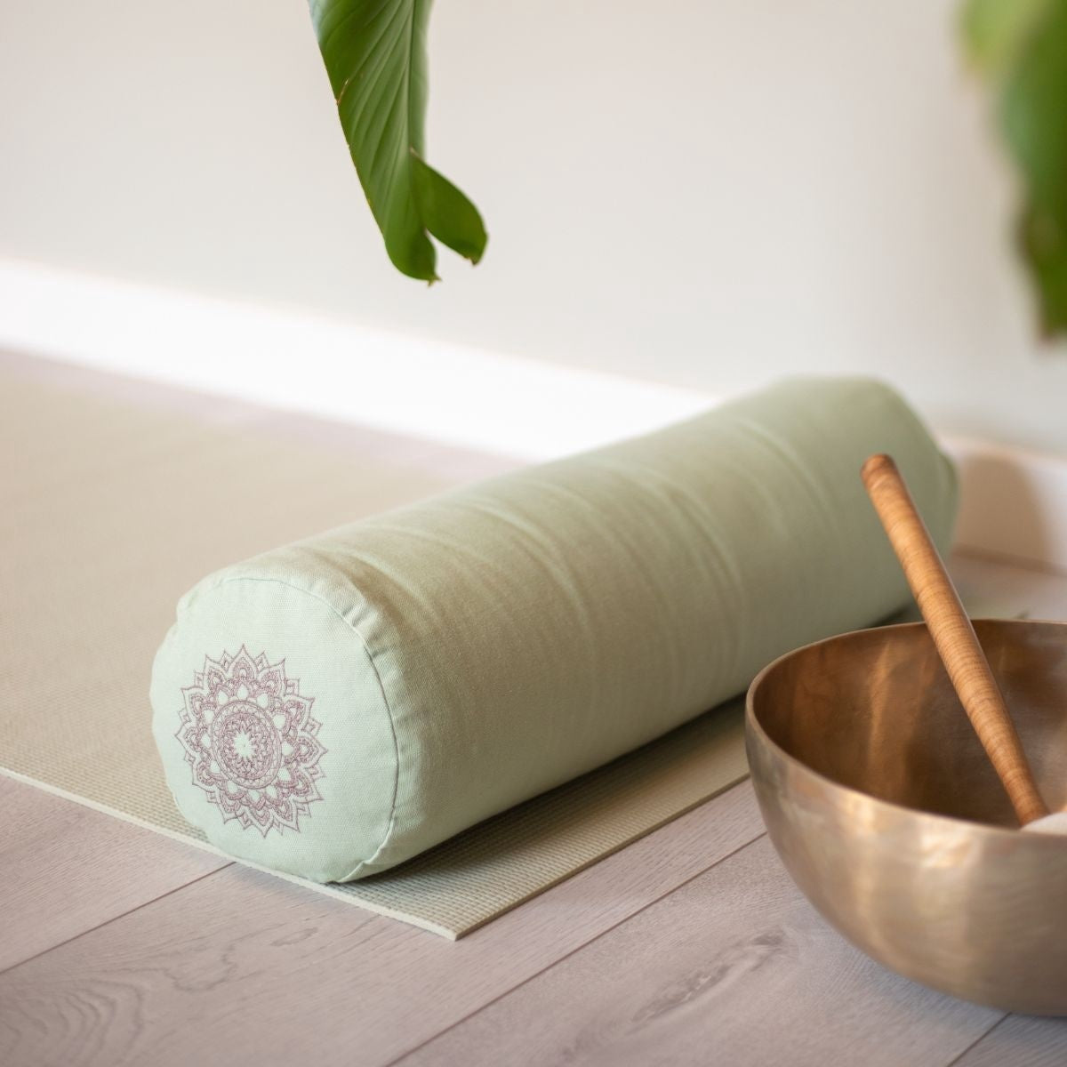 Deva Yoga - Bolster bio katoen - Light Green Mandala