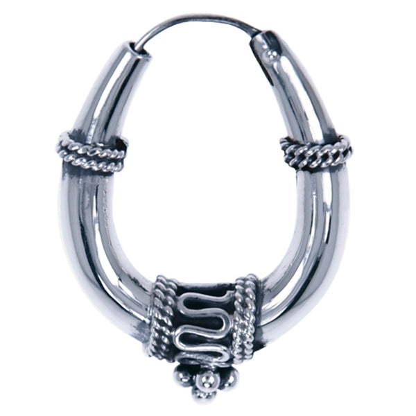 Zilver oorbellen creool 1