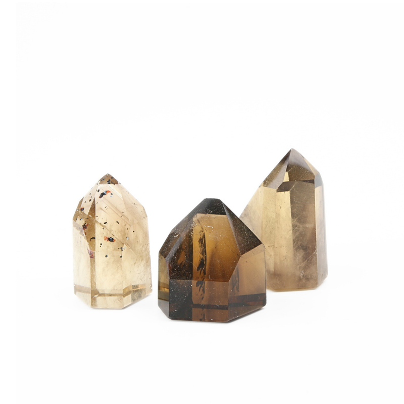 Set Citrien Punten met hematiet - 2