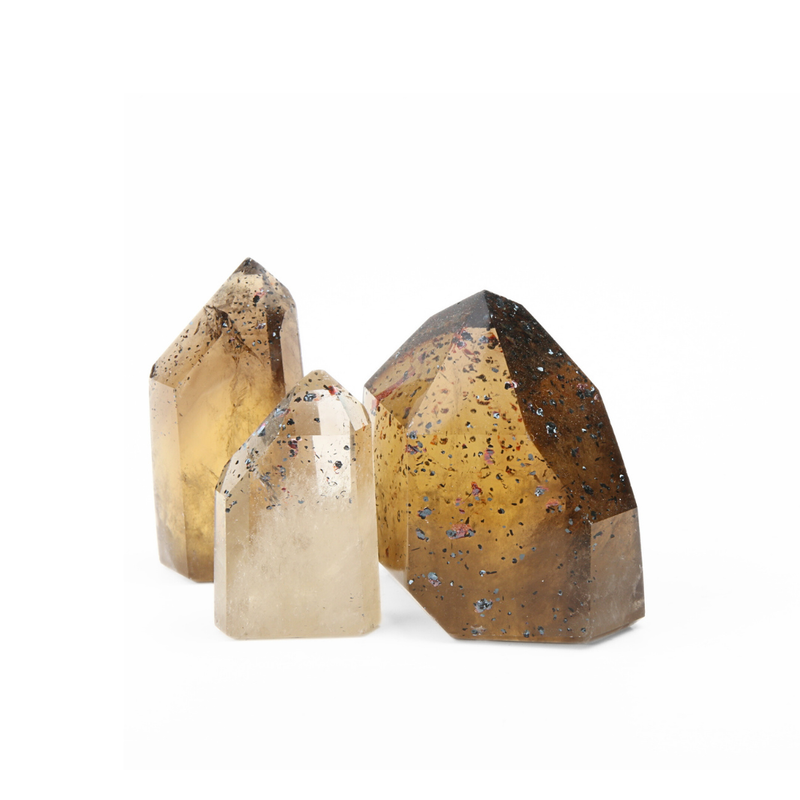 Set Citrien Punten met hematiet - 3