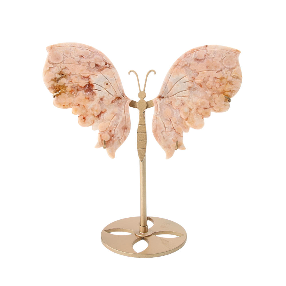 Vlinder Roze Agaat op standaard - 6