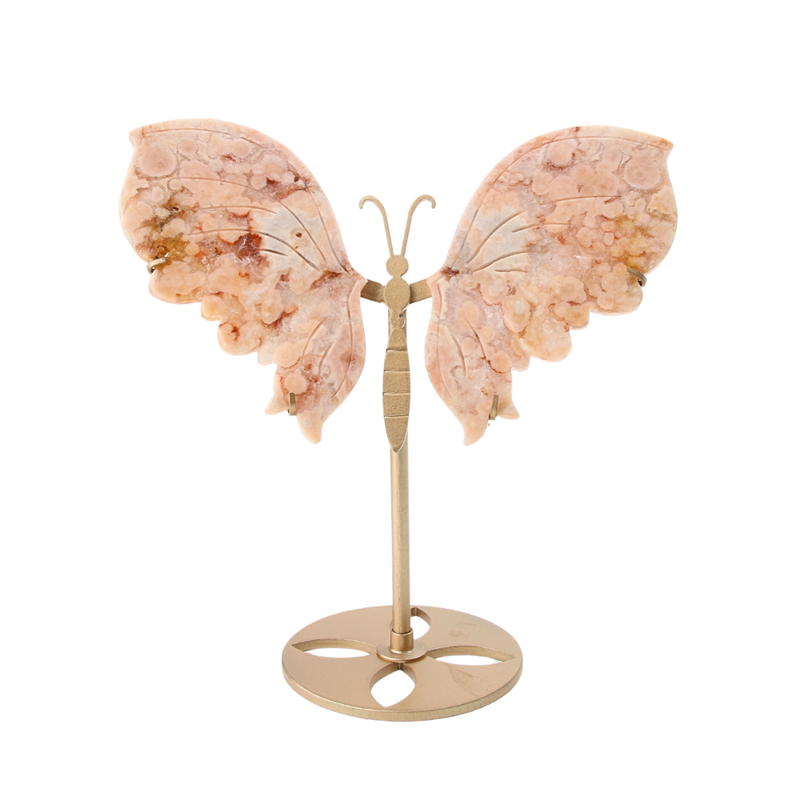 Vlinder Roze Agaat op standaard - 6