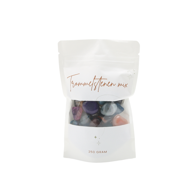 Trommelstenen mix - 250 gram