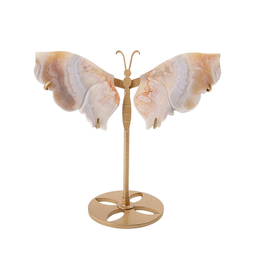 Vlinder Roze Agaat op standaard - 7