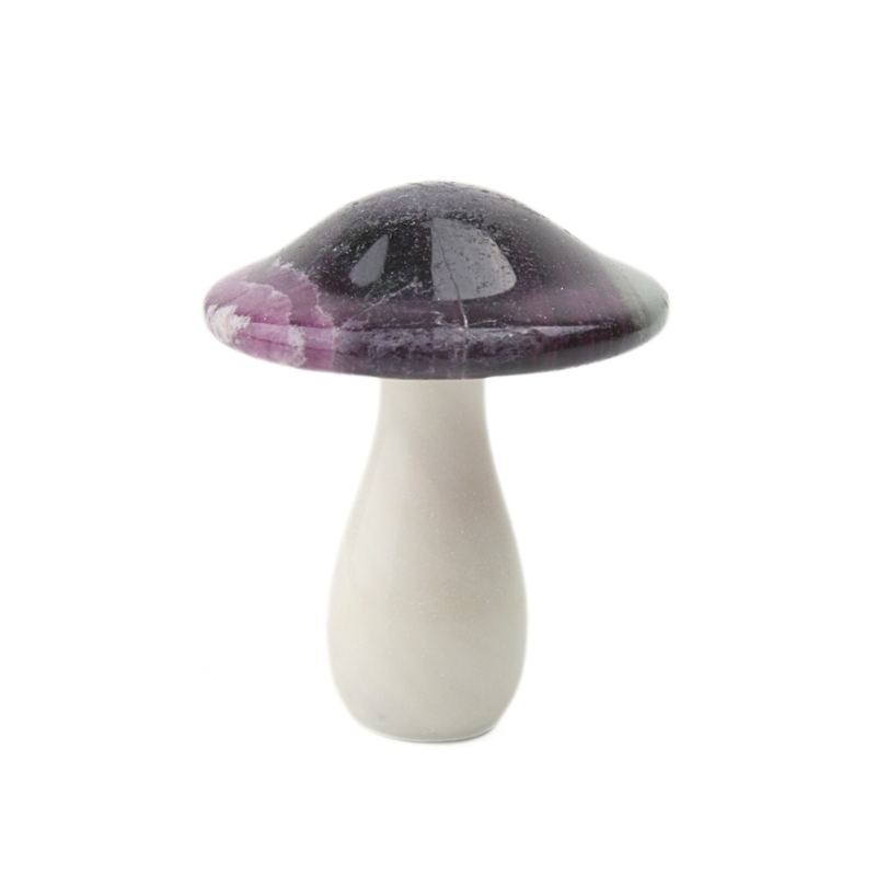 Fluoriet met Jade Ivory Paddenstoel - 1