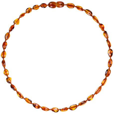 Barnsteen ketting kinderen Cognac Bean