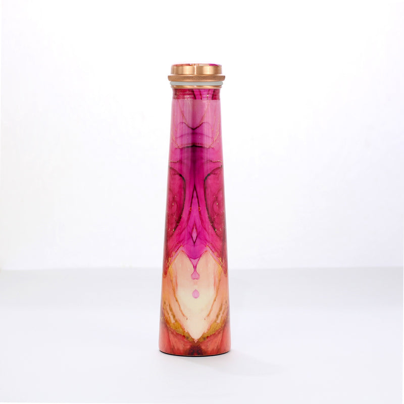 Koperen Drinkfles Tower Red Marble – 850 ml