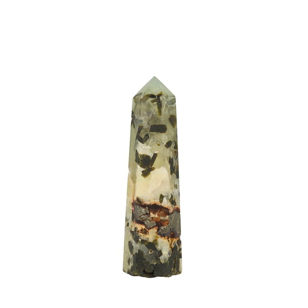 Prehniet met Toermalijn Obelisk - 2