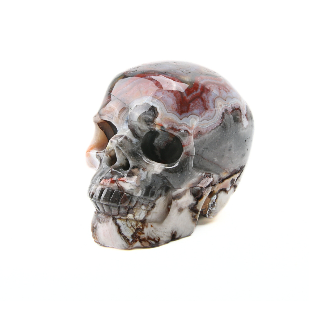 Agaat Crazy Lace Skull - 2