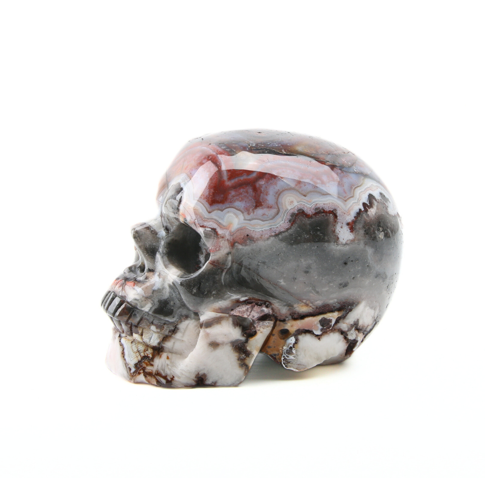 Agaat Crazy Lace Skull - 2