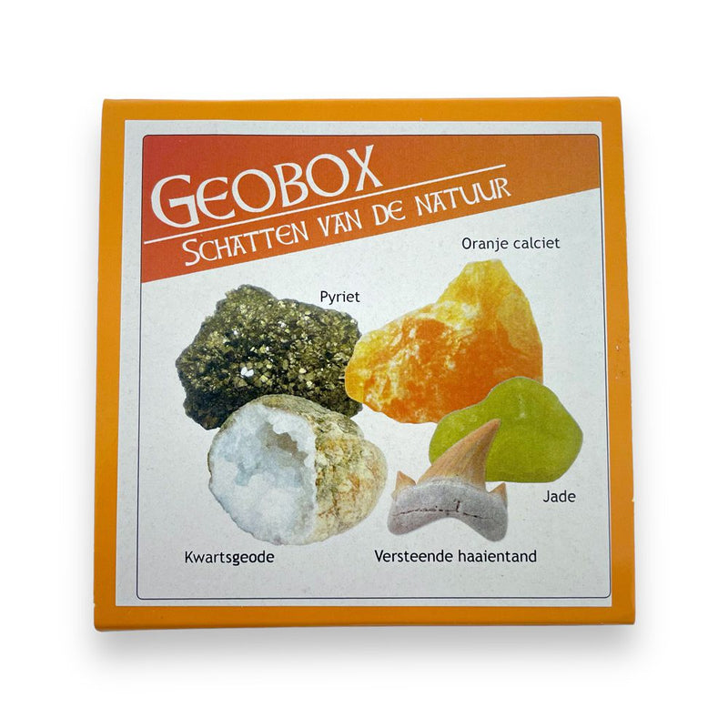 Geobox mineralen fossielen doos