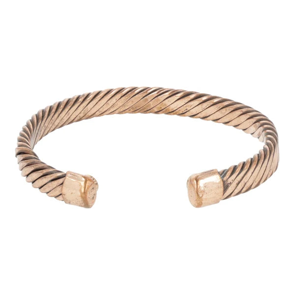 Armband koper gedraaid motief magnetisch