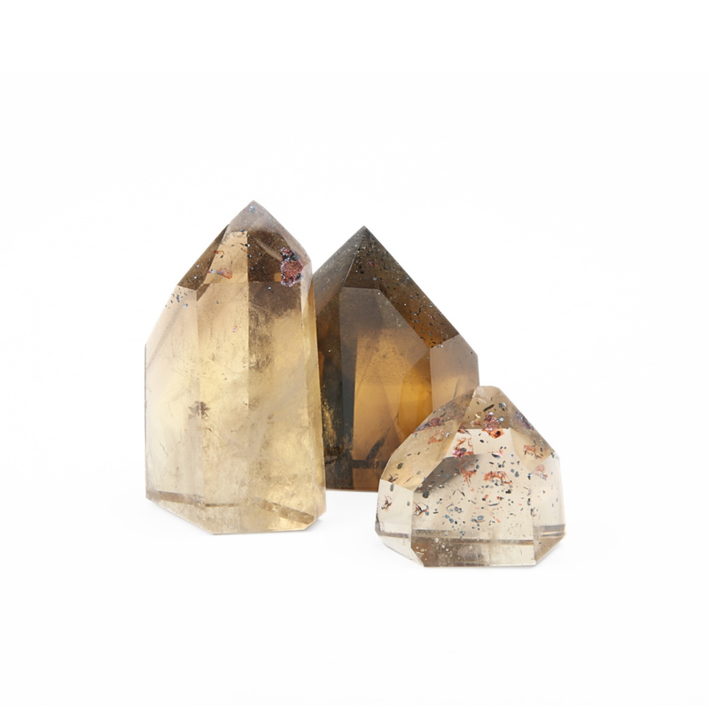 Set Citrien Punten met hematiet - 1