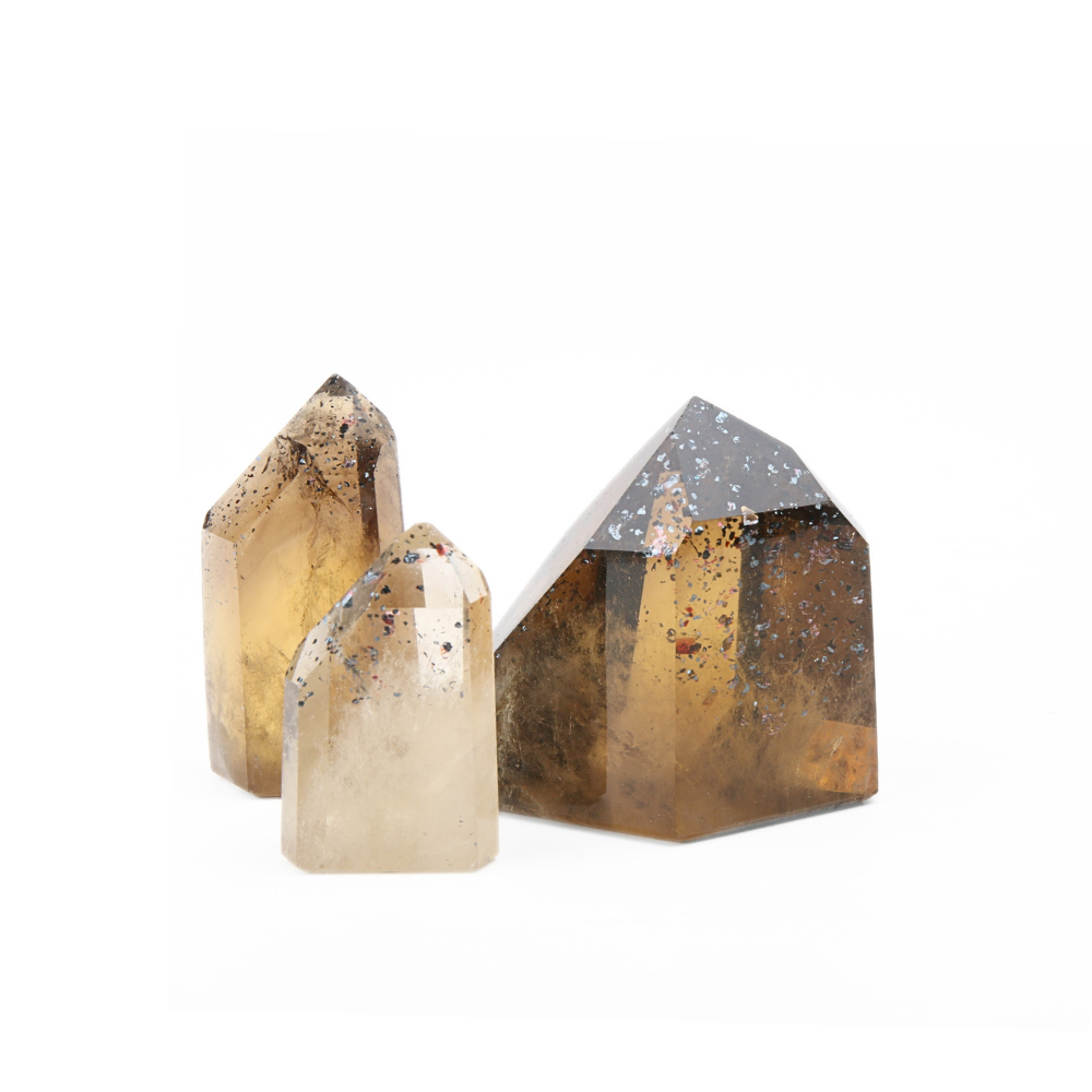 Set Citrien Punten met hematiet - 3