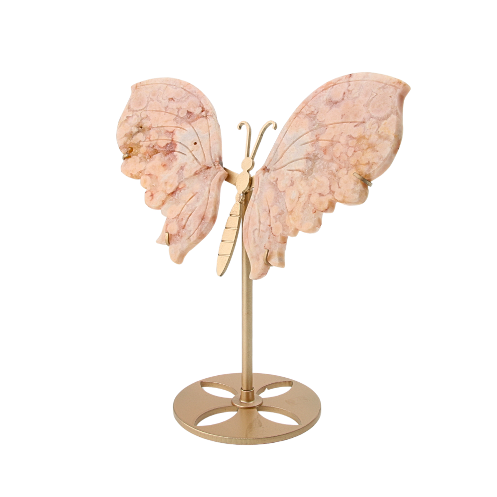 Vlinder Roze Agaat op standaard - 6