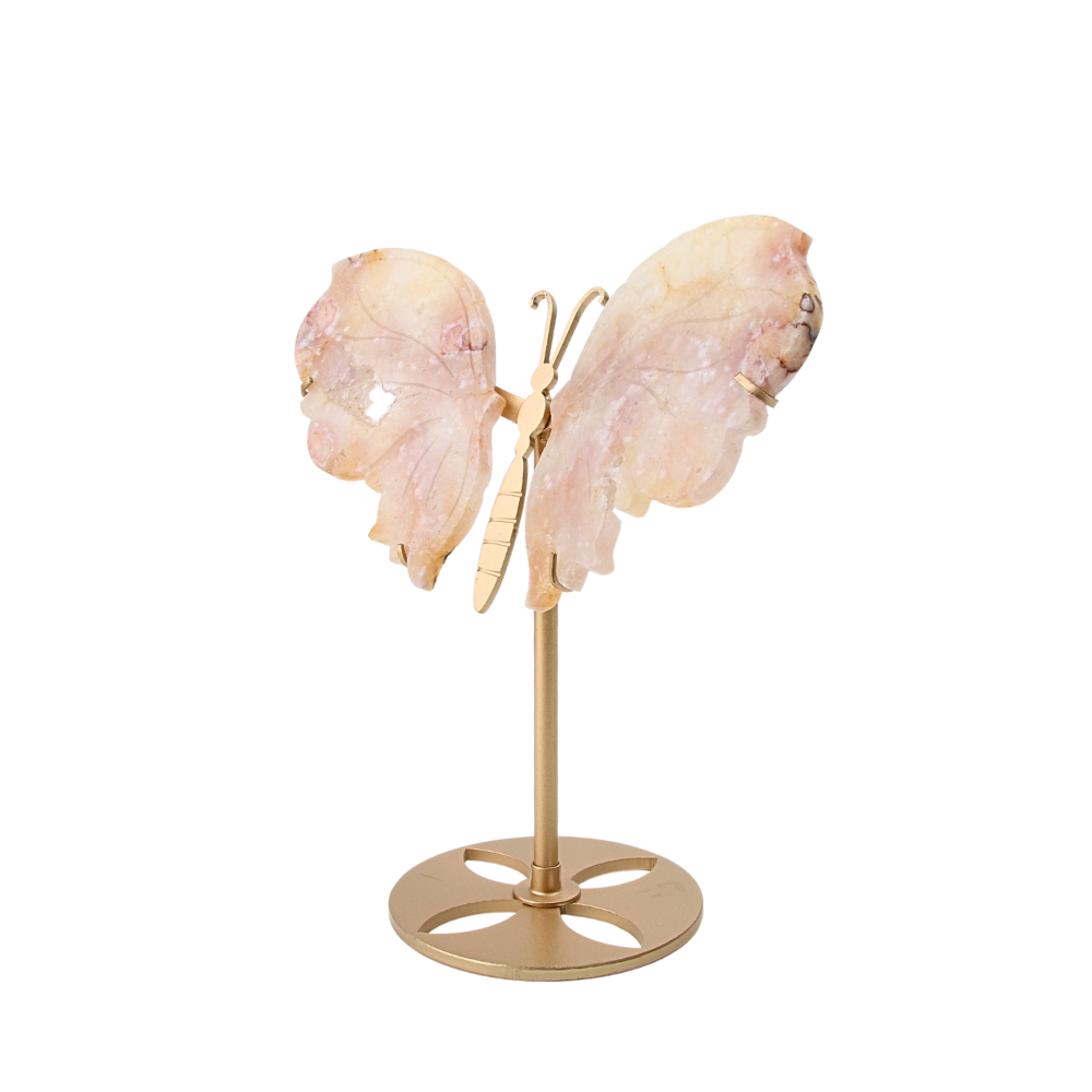 Vlinder Roze Agaat op standaard - 5