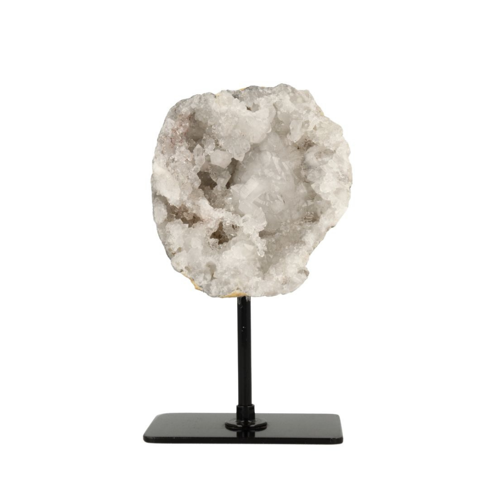 Bergkristal Geode op standaard - 2