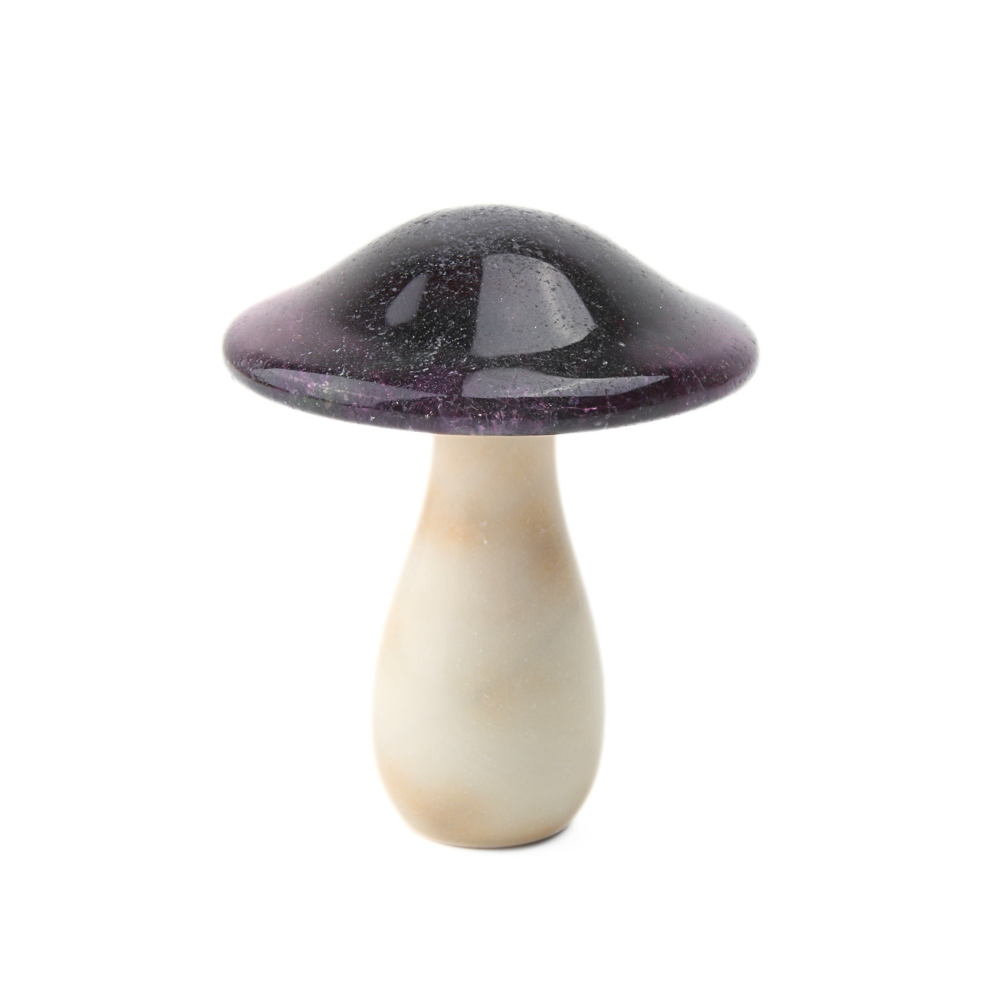 Fluoriet met Jade Ivory Paddenstoel - 2