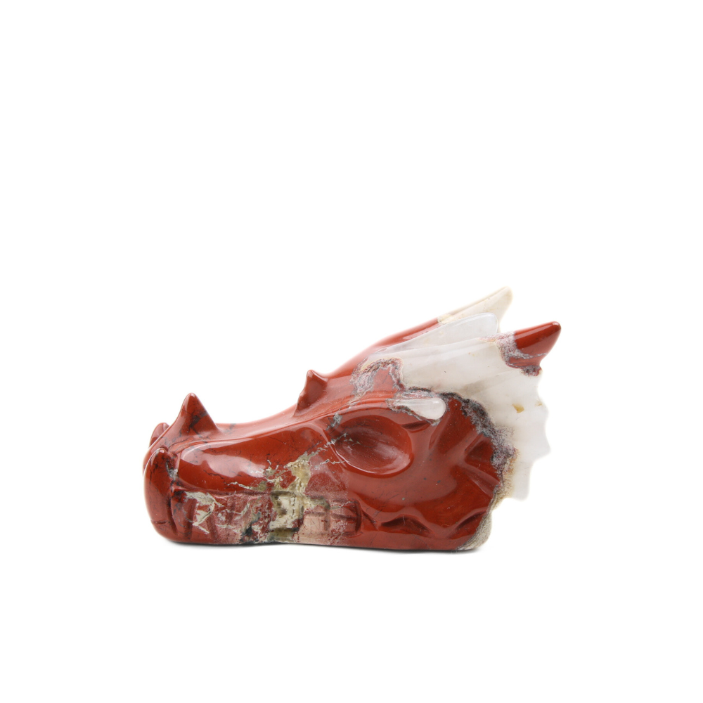 Jaspis Rood Dragon Skull - 2