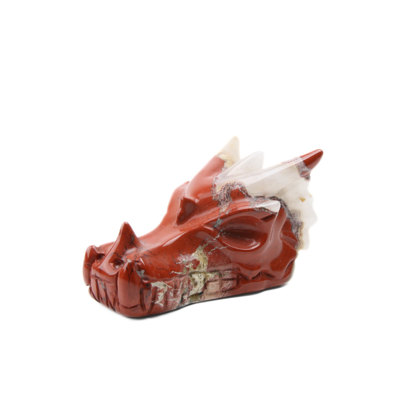 Jaspis Rood Dragon Skull - 2