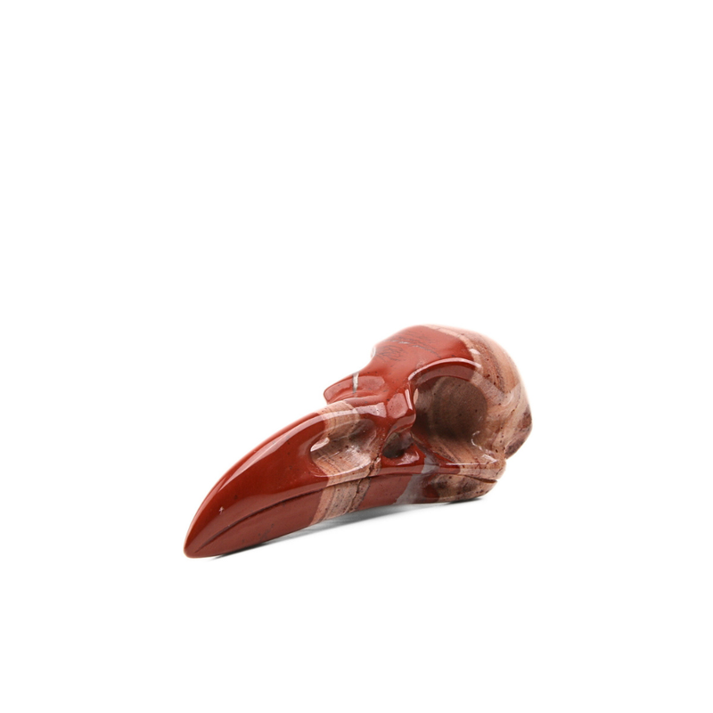 Jaspis Rood Raven Skull - 1