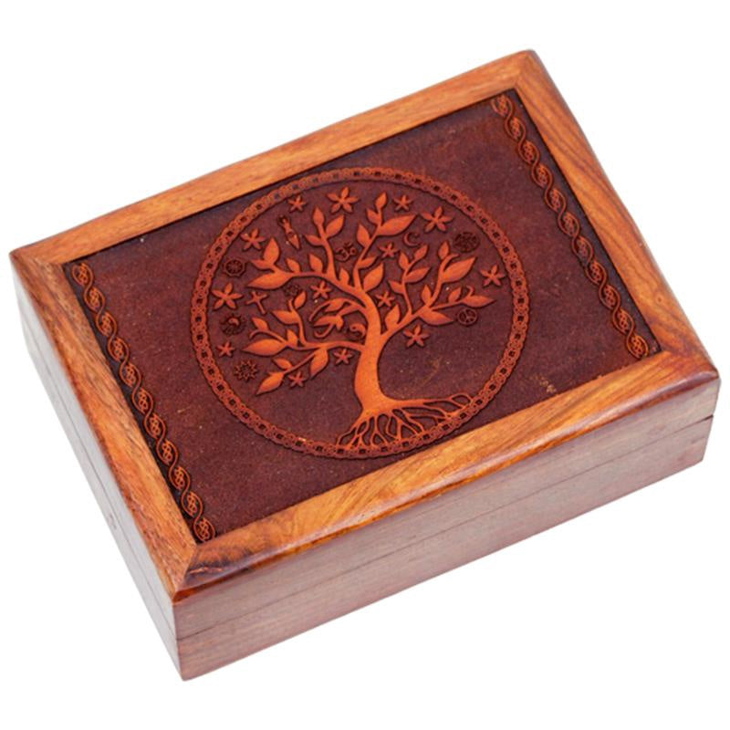 Tarotdoos Levensboom gegraveerd