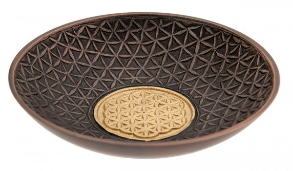 Schaaltje Flower of Life aluminium