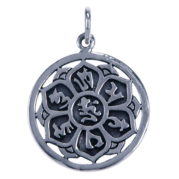 Symbool Hanger Lotus met Mantra's - 4