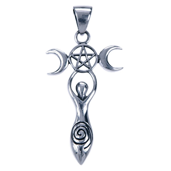 Symbool Hanger Gaia met Maanfase en Pentagram