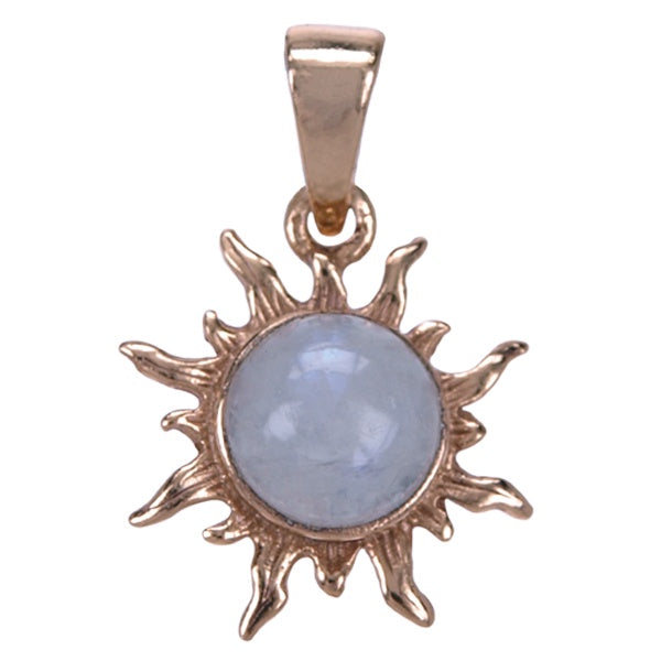 Symbool Hanger Zon met Maansteen Gold Plated