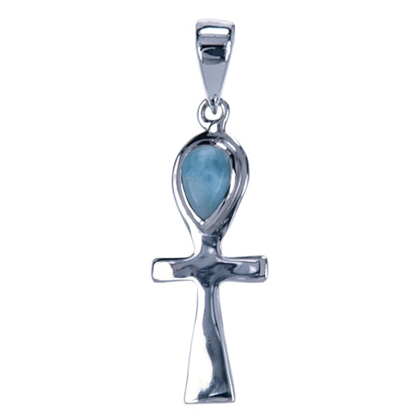 Symbool Hanger Ankh met Larimar
