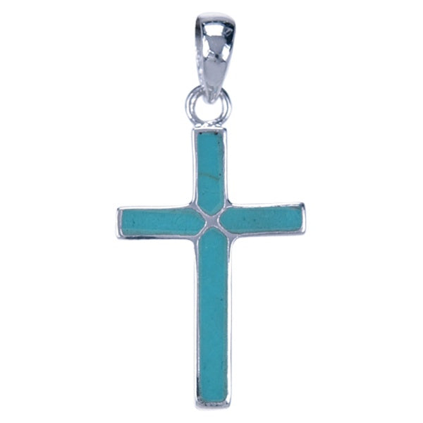 Symbool Hanger Kruis met Turkoois - 1