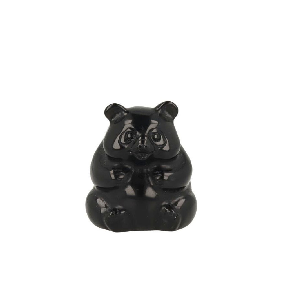 Zwarte Obsidiaan Panda Klein