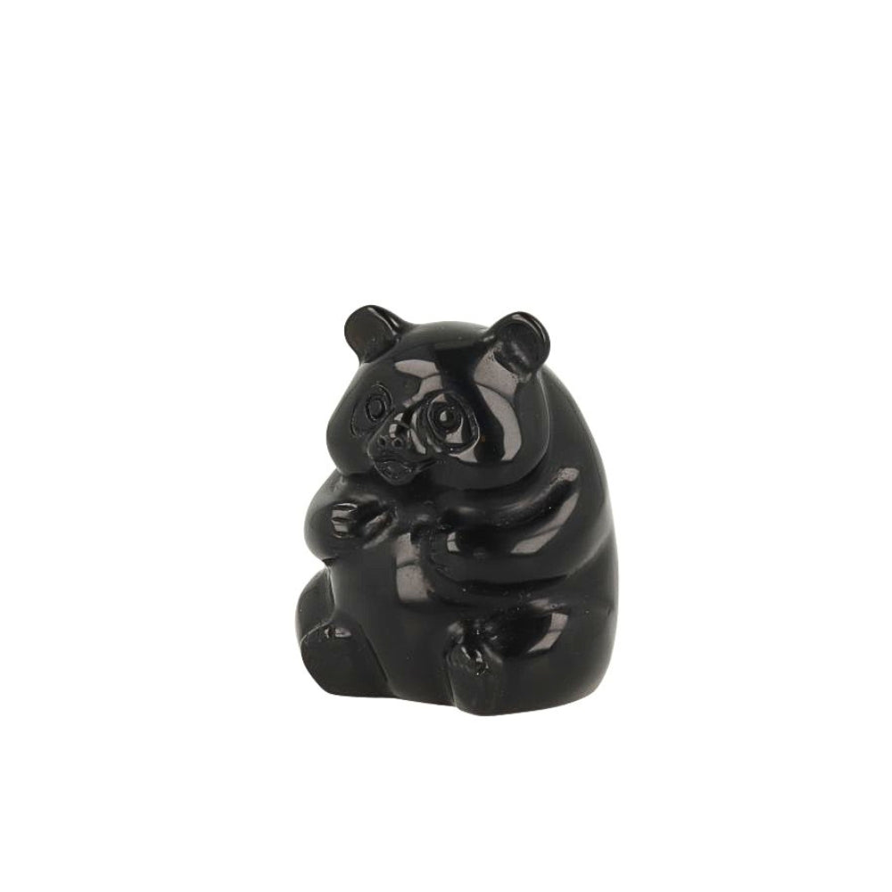 Zwarte Obsidiaan Panda Klein